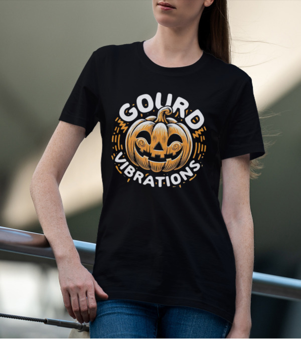 Gourd Vibrations Pumpkin Jack-O'-Lantern T-Shirt