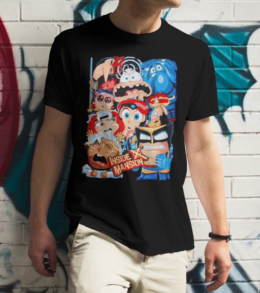 Inside X Mansion Inside Out 2 X-Men Mashup T-Shirt