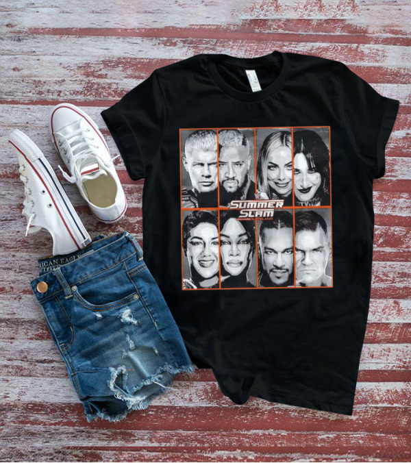 Summer Slam Cleveland WWE Superstar Collage T-Shirt