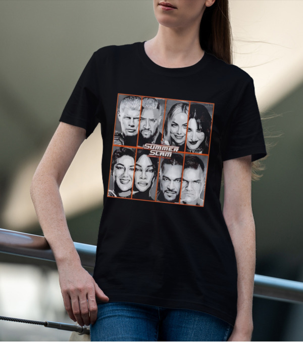 Summer Slam Cleveland WWE Superstar Collage T-Shirt