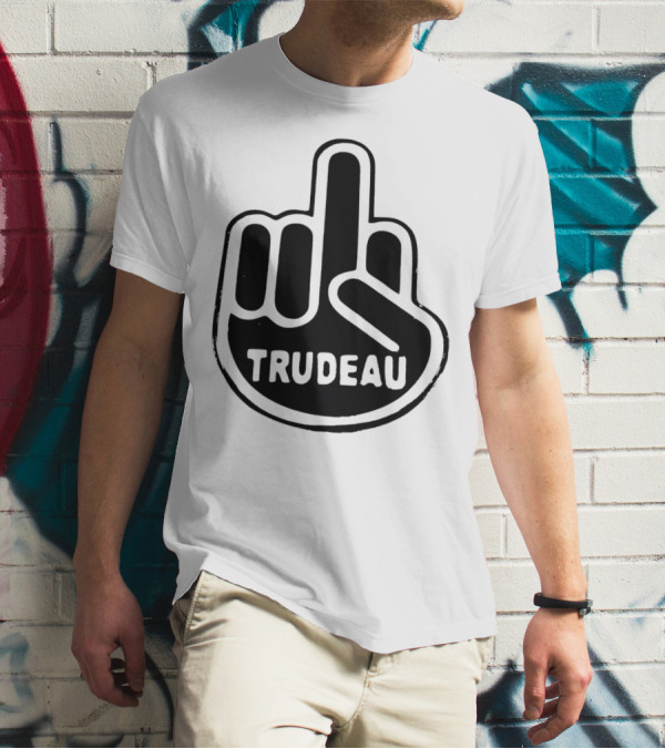 Trudeau Middle Finger Hand Gesture T-Shirt