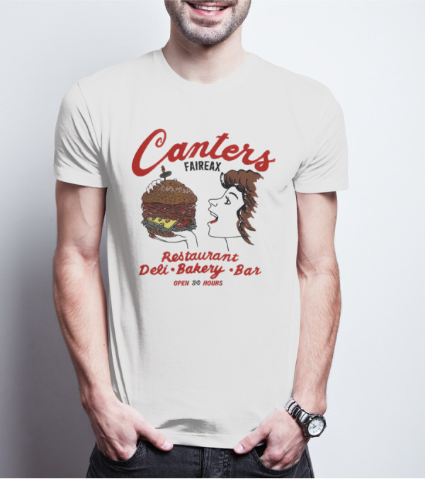 Canter's Deli Restaurant Bakery Bar Fairfax Los Angeles Open 24 Hours T-Shirt