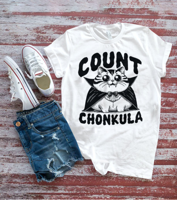 Count Chonkula Cat In Vampire Costume T-Shirt