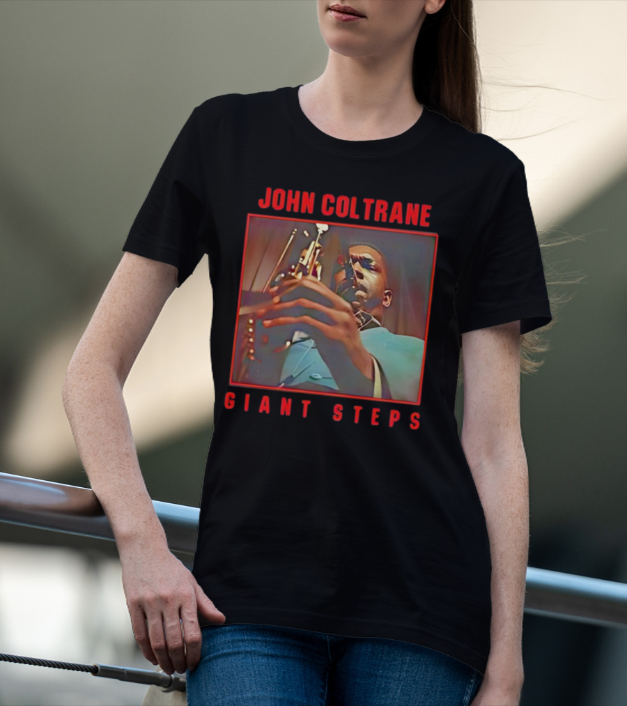 John Coltrane Giant Steps Album Cover Saxophone Iconic Jazz Image T-Shirt