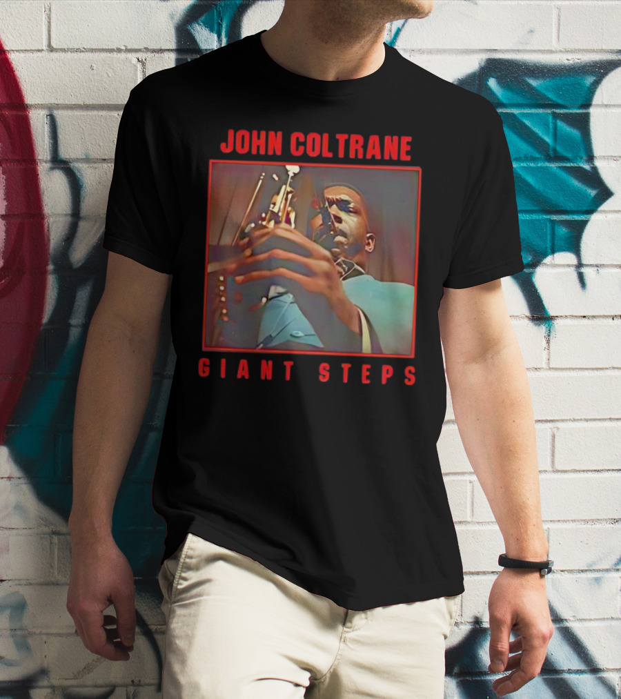 John Coltrane Giant Steps Album Cover Saxophone Iconic Jazz Image T-Shirt