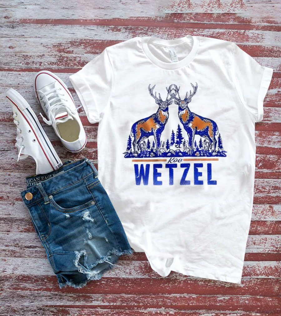 Koe Wetzel Double Deer Forest Blue Orange T-Shirt