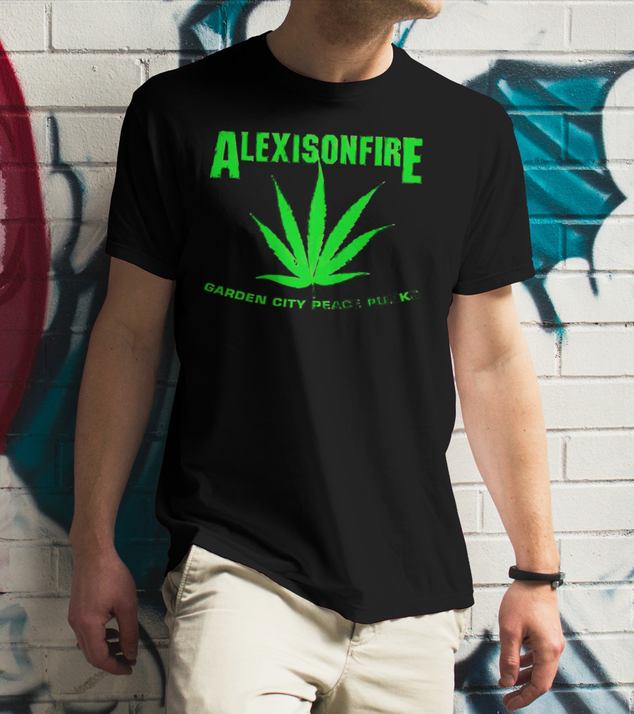 Alexisonfire Garden City Peace Punks Green Leaf T-Shirt