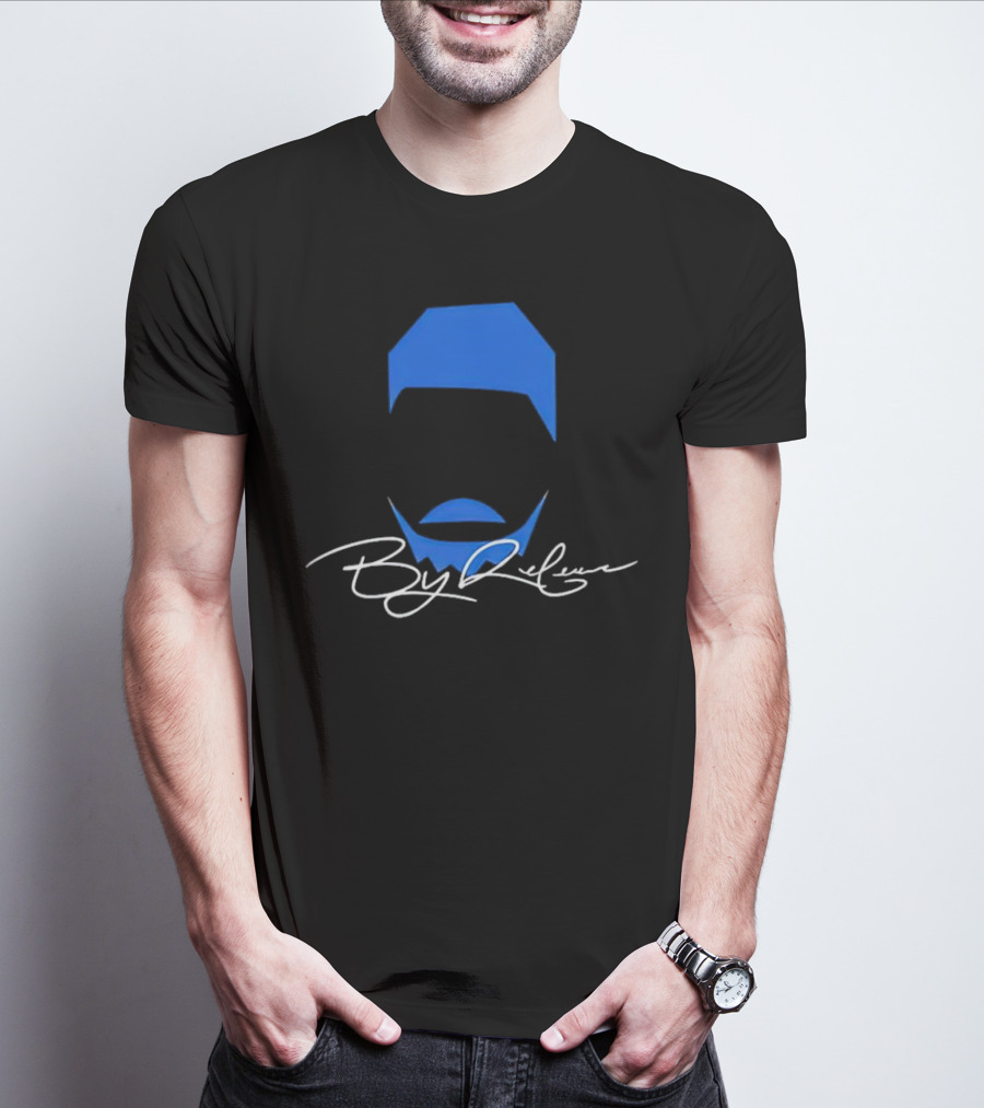 By Release Signature Blue Hat And Beard T-Shirt