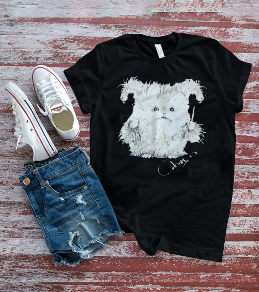 Charm White Furry Creature With Knife T-Shirt