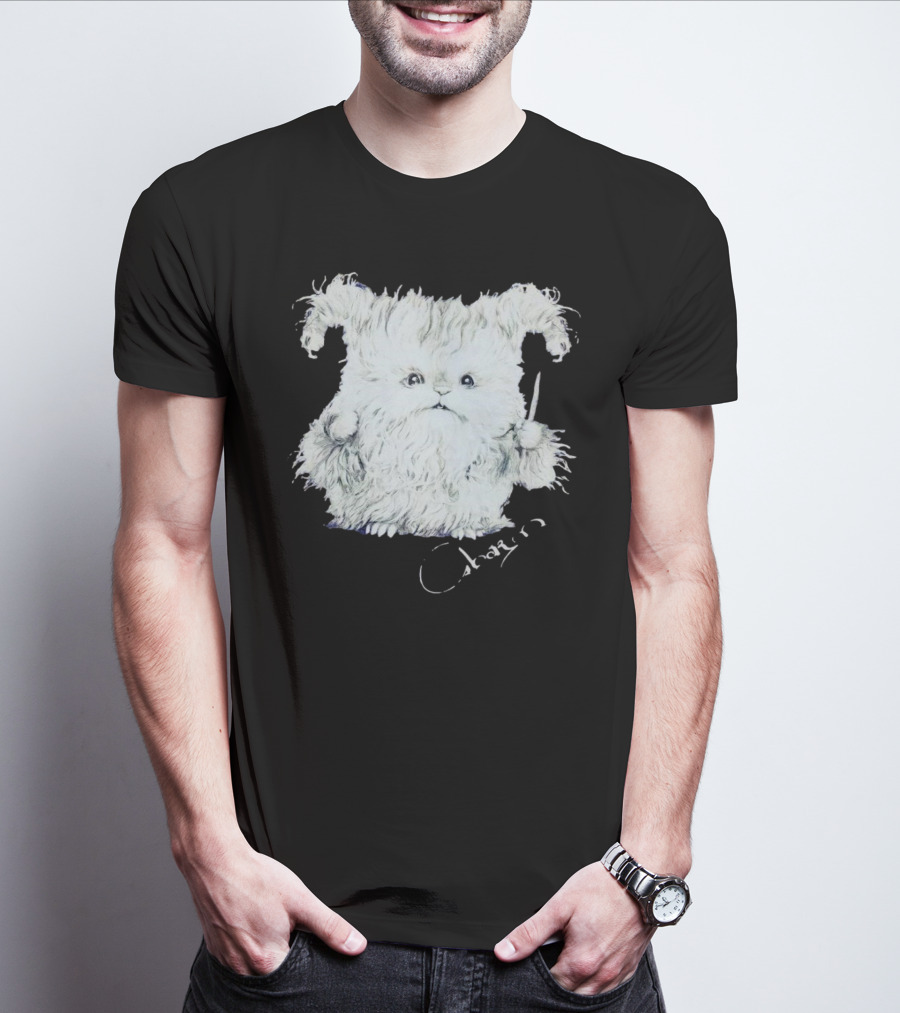 Charm White Furry Creature With Knife T-Shirt