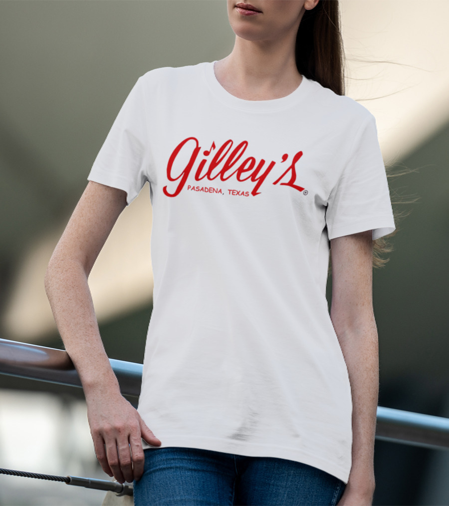 Gilley's Pasadena Texas Retro Logo Red Script T-Shirt