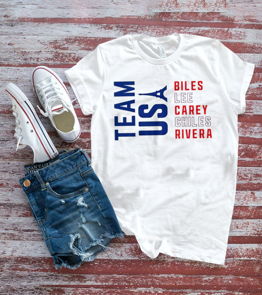 Team USA Biles Lee Carey Chiles Rivera T-Shirt