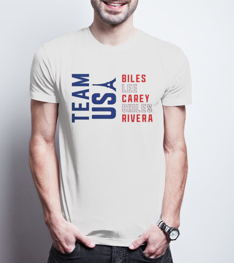 Team USA Biles Lee Carey Chiles Rivera T-Shirt
