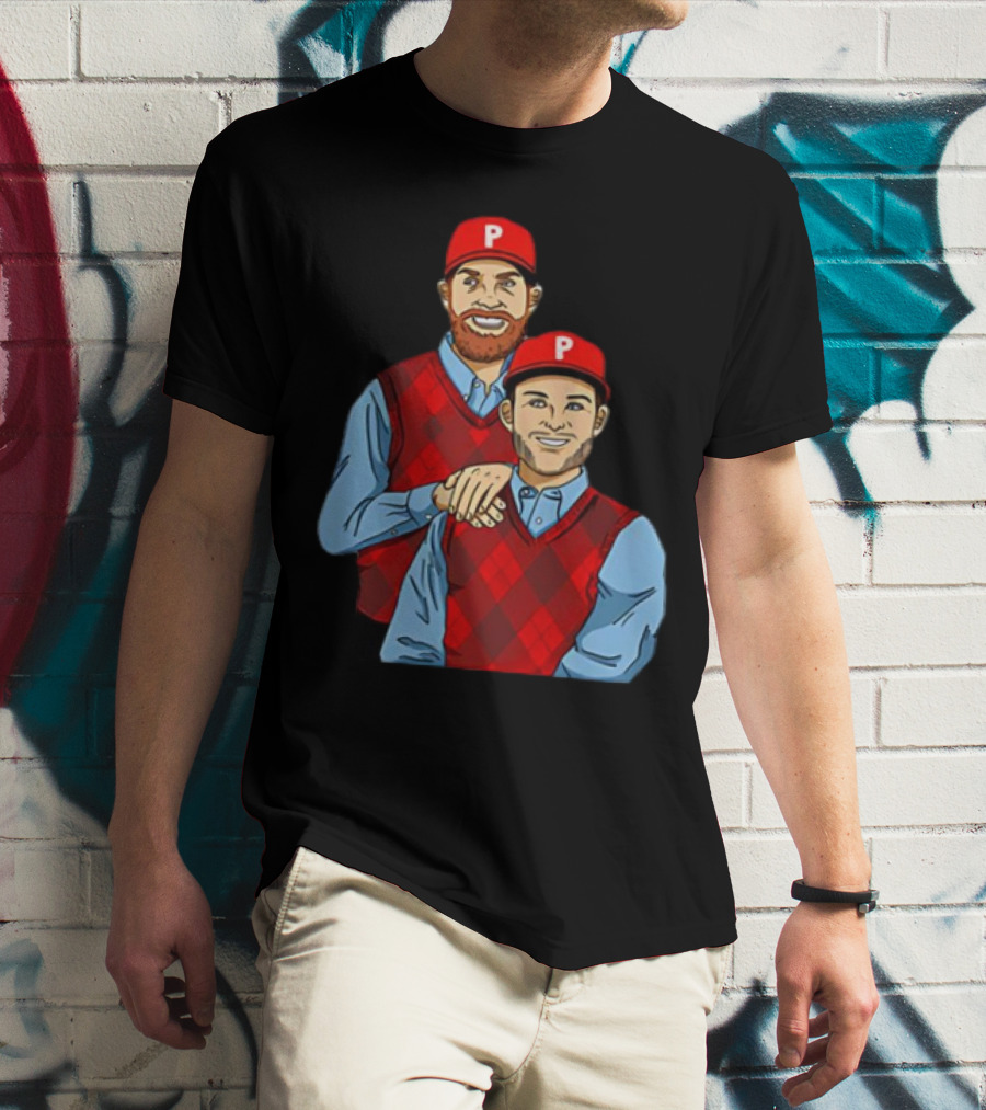 Phillies Step Brothers Movie Parody With Red Caps And Argyle Sweaters T-Shirt