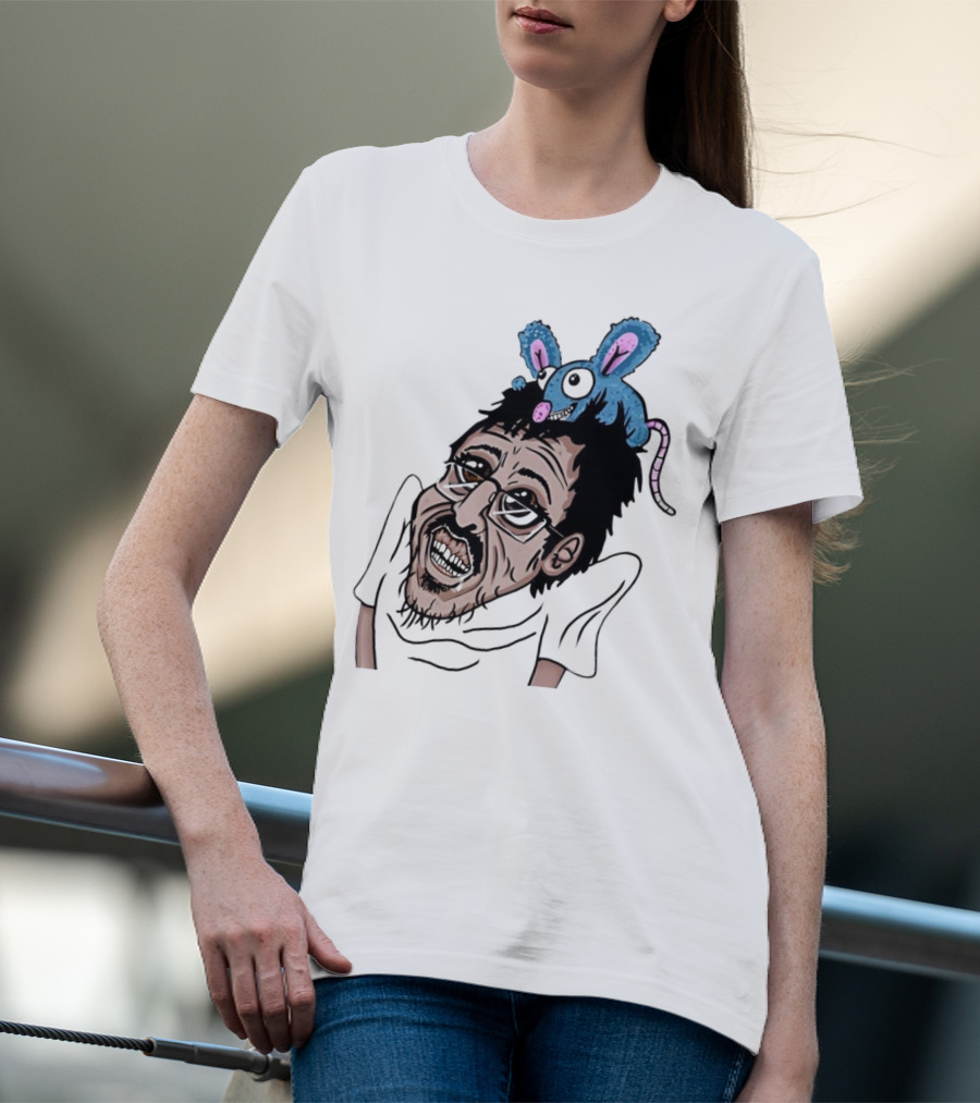 Ricky Berwick With Cartoon Rat On Head T-Shirt