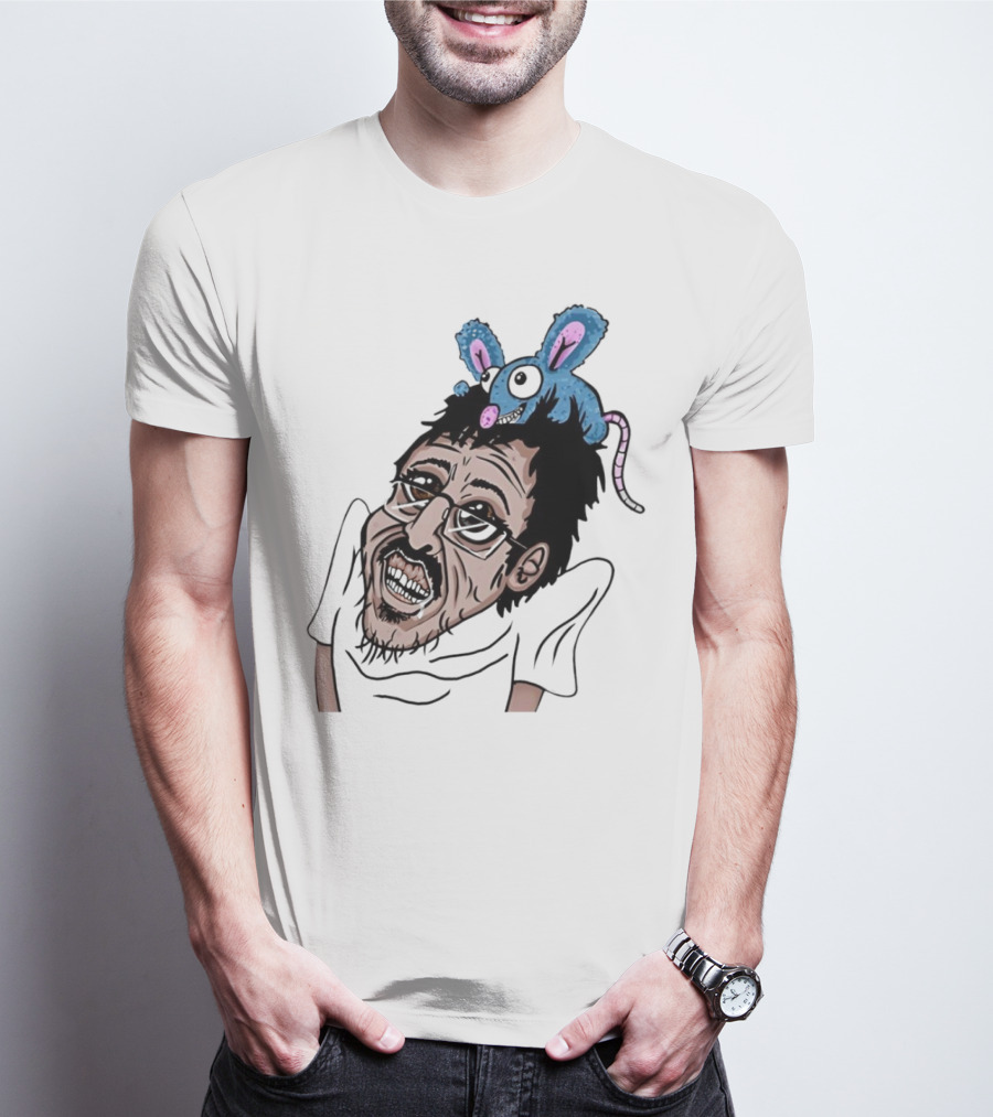 Ricky Berwick With Cartoon Rat On Head T-Shirt