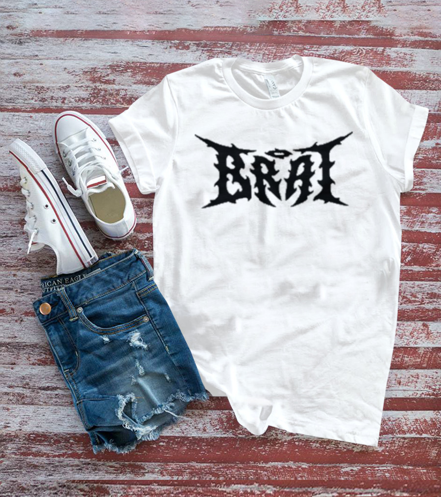 Inferno Bratband Brat Charli Gothic Text T-Shirt
