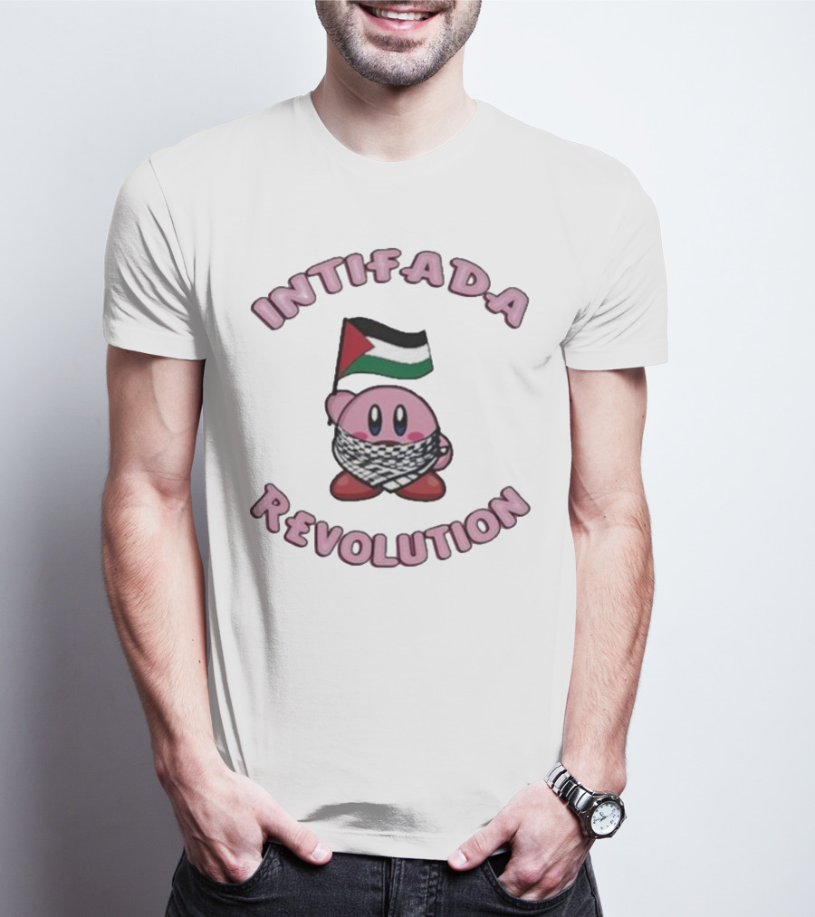Intifada Revolution Palestinian Flag Kirbo Character T-Shirt