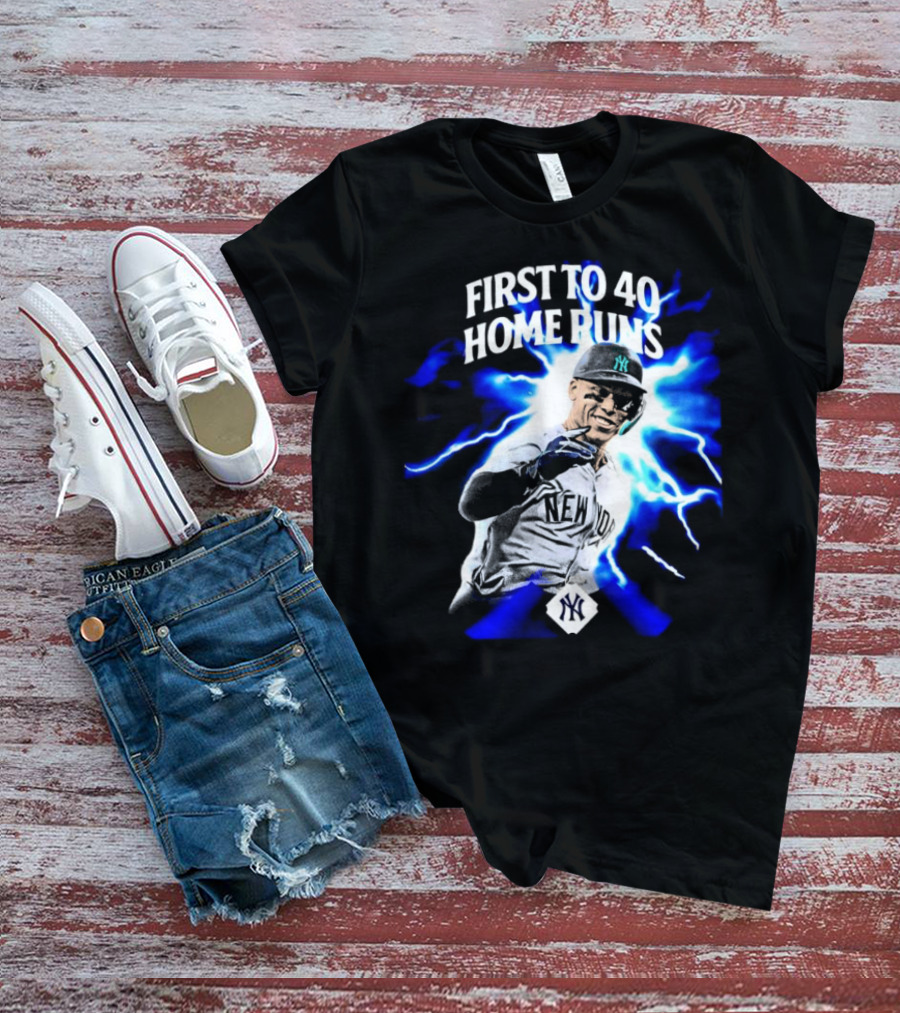 First To 40 Home Runs Aaron Judge New York Yankees T-Shirt