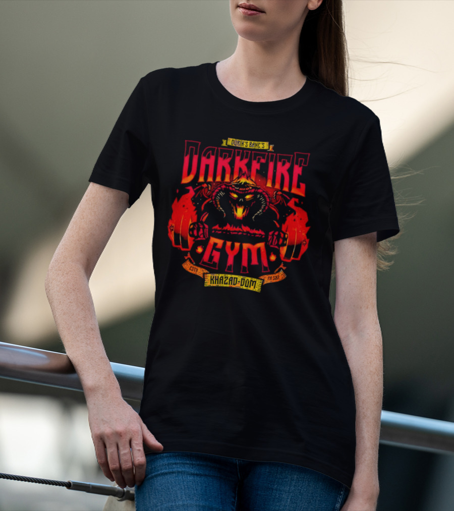 Durin’s Bane Darkfire Gym Khazad-Dum Lord Of The Rings Fitness T-Shirt