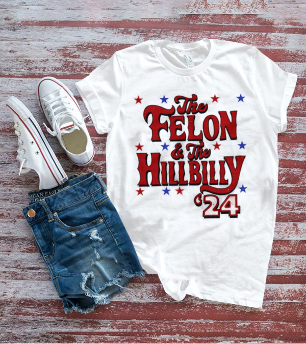 The Felon And The Hillbilly 24 Red And Blue Star T-Shirt