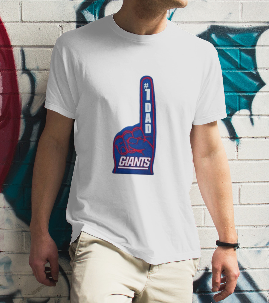 1 Dad Giants New York Giants Happy Father’s Day T-Shirt