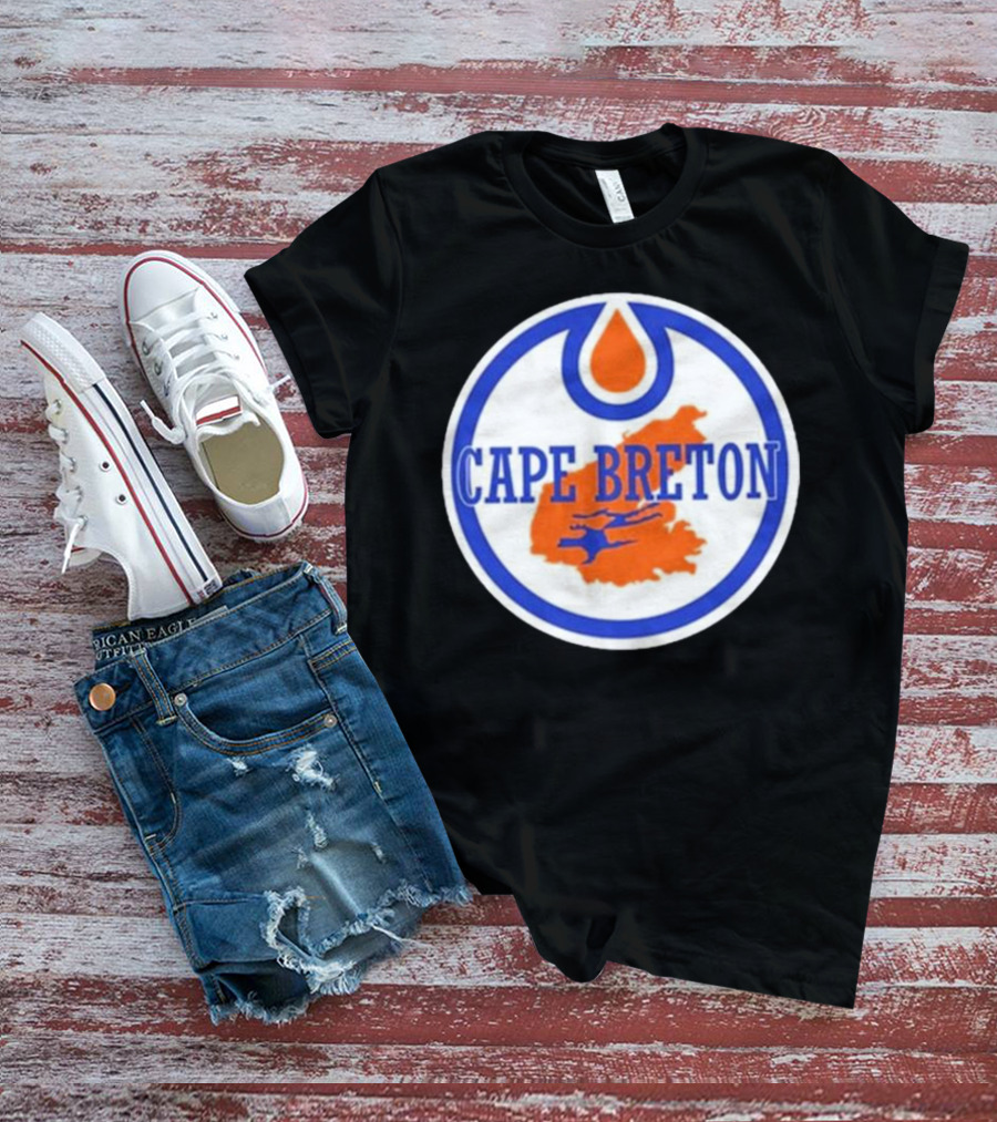 Cape Breton Oilers Hockey Logo Map T-Shirt