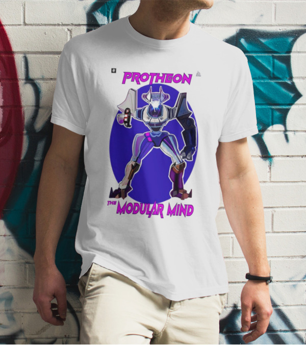 Protheon The Modular Mind Robot Character Purple Armor T-Shirt