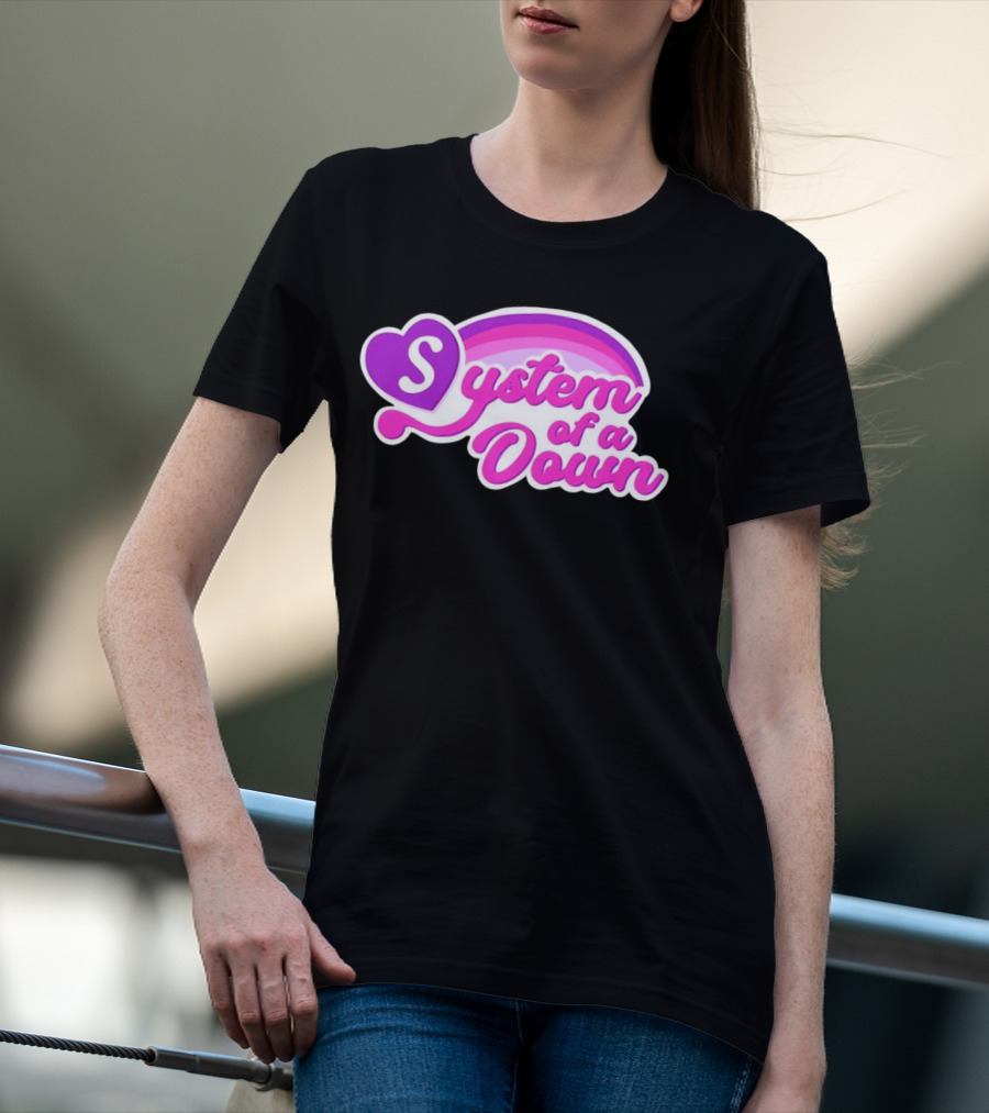 System Of A Down Rainbow Heart T-Shirt