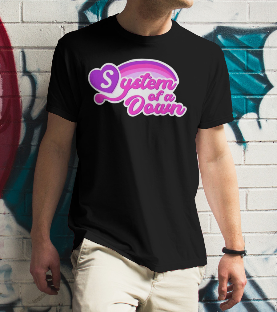 System Of A Down Rainbow Heart T-Shirt