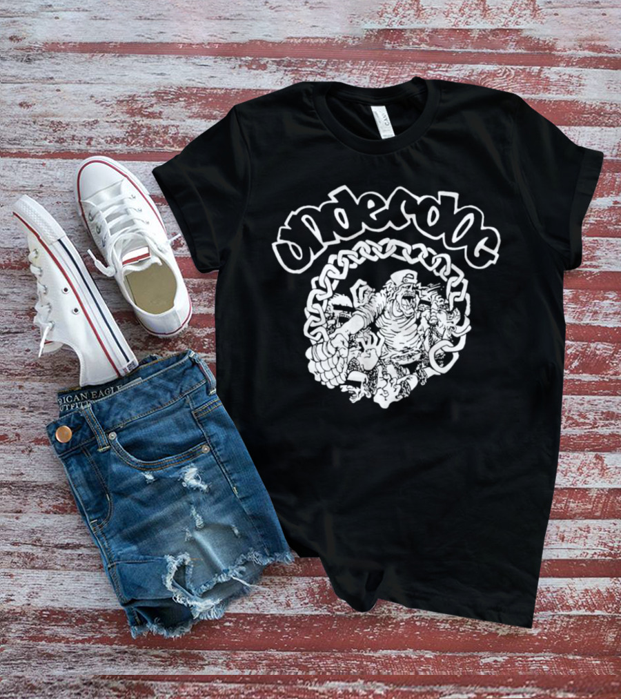Underdog Graphic With Chains And Characters T-Shirt