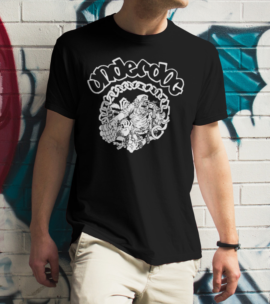 Underdog Graphic With Chains And Characters T-Shirt