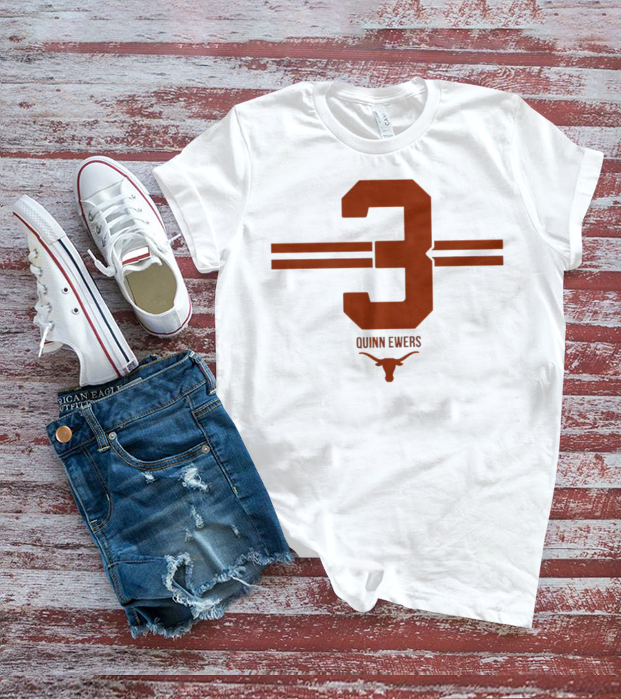 Quinn Ewers Texas Longhorns Number 3 T-Shirt