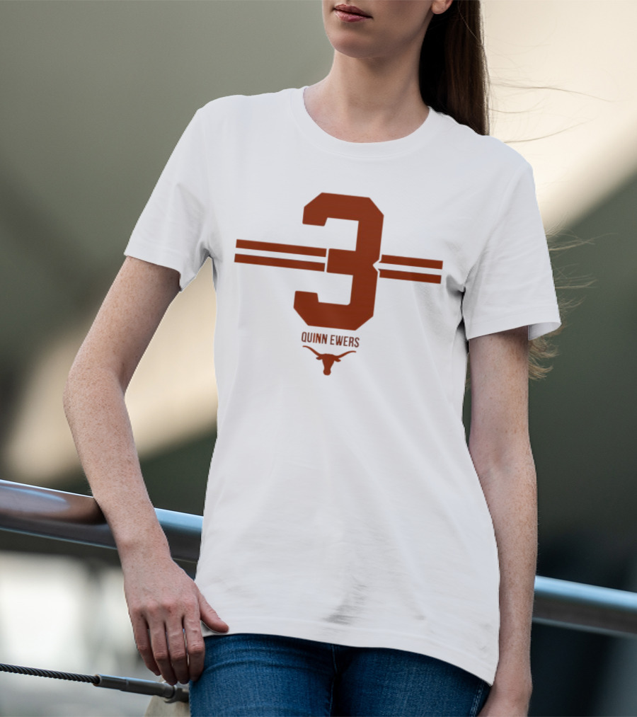 Quinn Ewers Texas Longhorns Number 3 T-Shirt