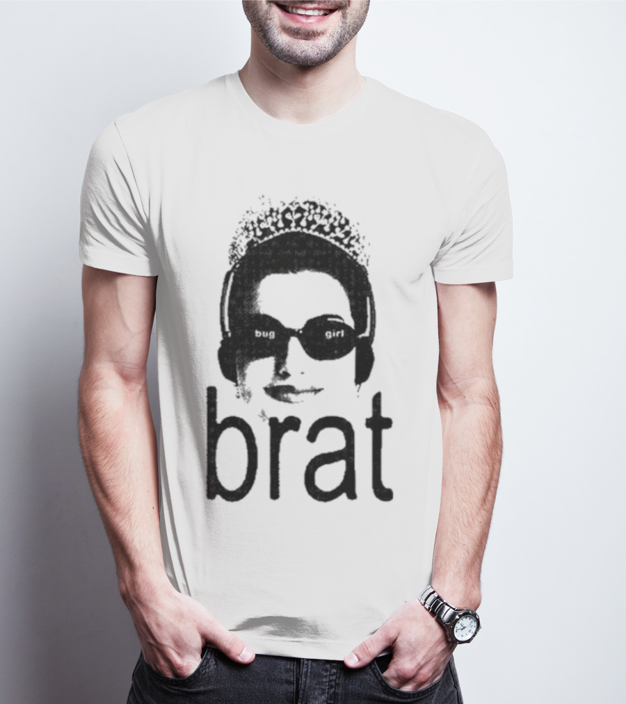Buggirl200 Bug Girl Brat Sunglasses Crowned Headset T-Shirt