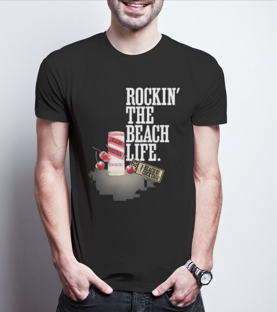 Rockin' The Beach Life Sammy Hagar Red Rocks Beach Cocktail T-Shirt