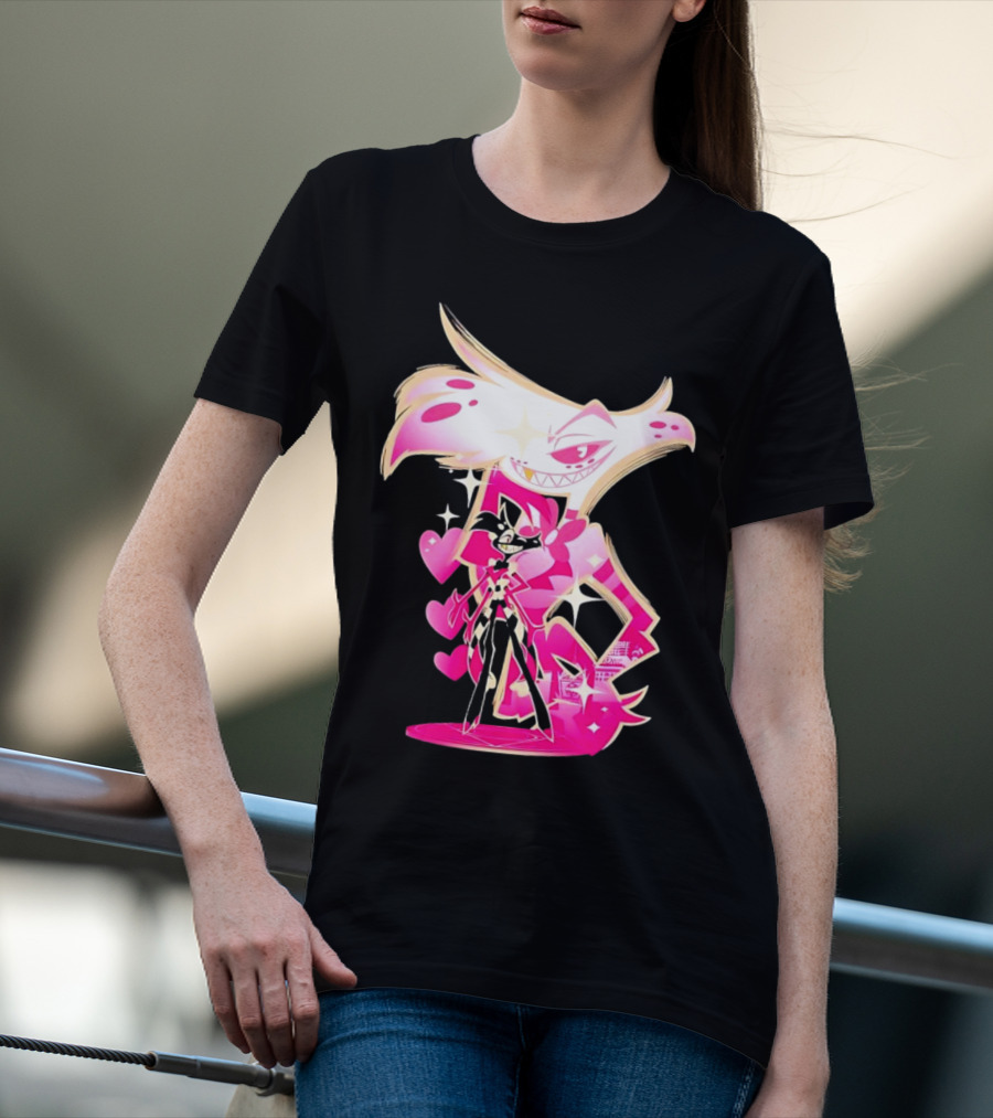 Angel Dust And Alastor Design Hazbin Hotel Series T-Shirt