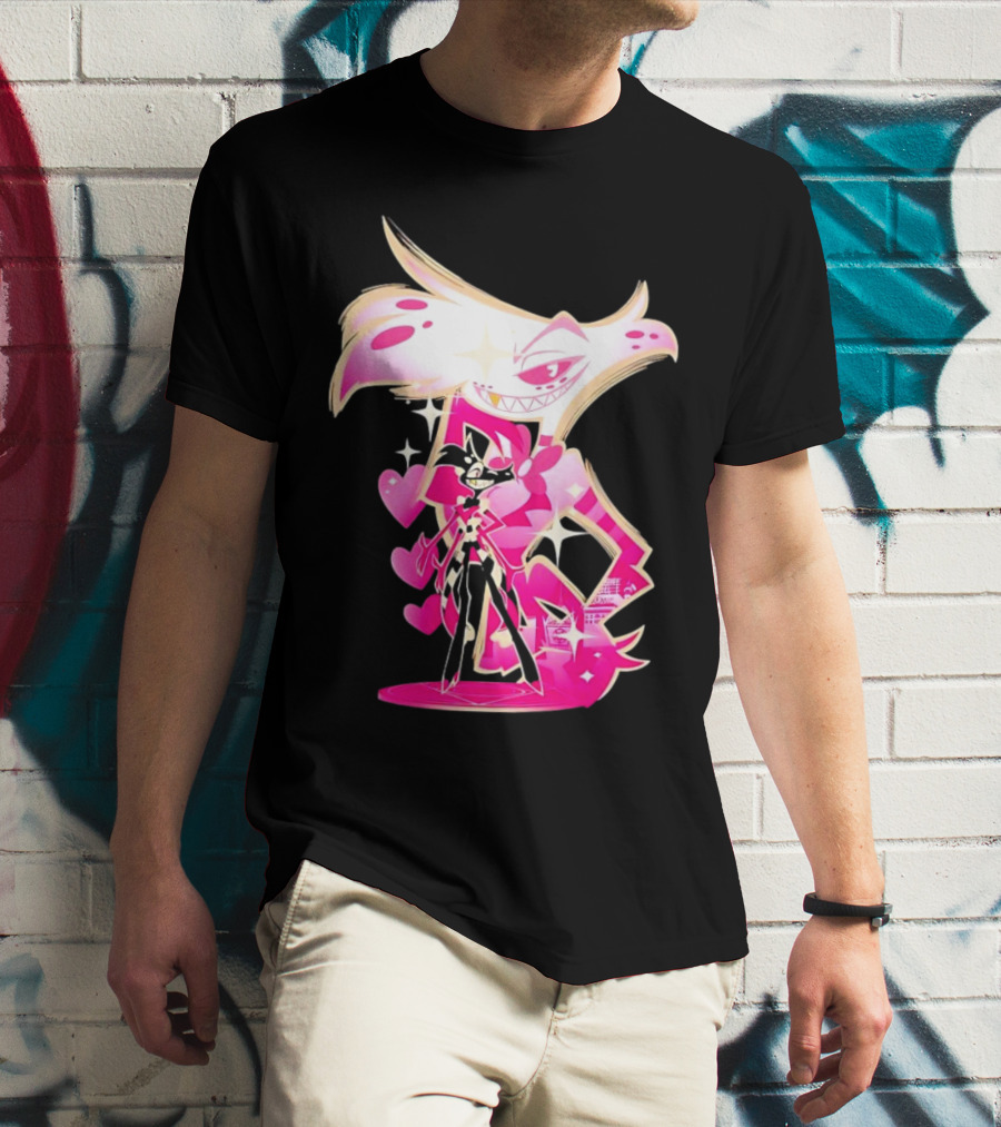 Angel Dust And Alastor Design Hazbin Hotel Series T-Shirt