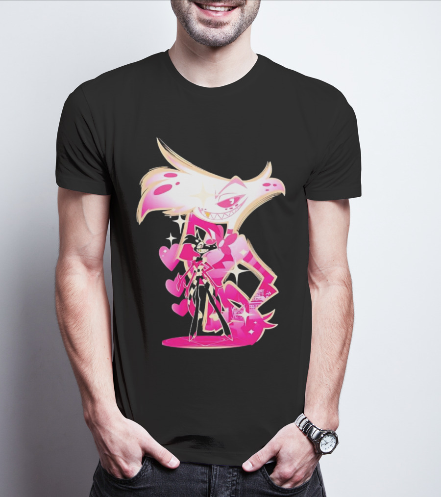 Angel Dust And Alastor Design Hazbin Hotel Series T-Shirt