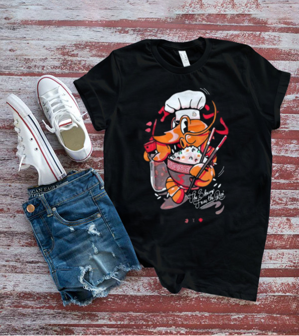 The Shrimp Fried Rice Chef With Chopsticks And Soda Cup T-Shirt