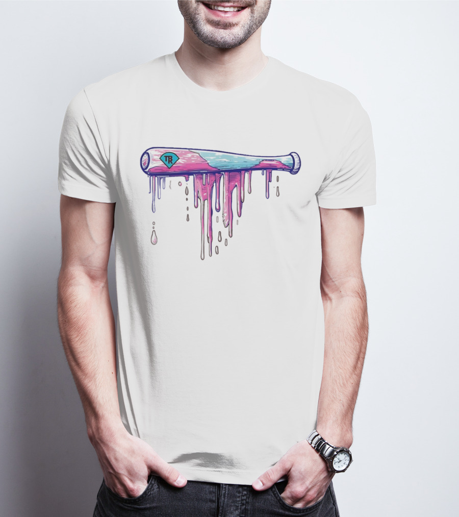 Baseball Bat Dripping Sprinkles TR T-Shirt