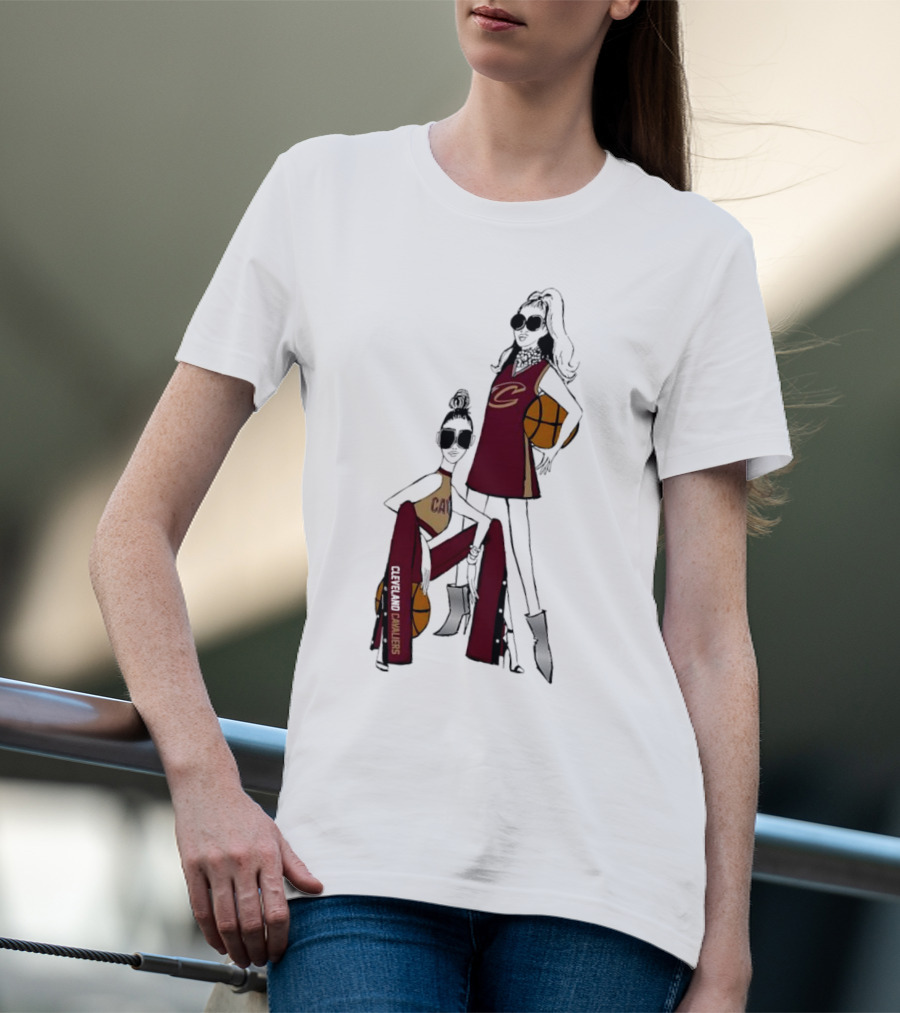 Cleveland Cavaliers G-III 4Her Basketball Girls Fitted Fashion T-Shirt