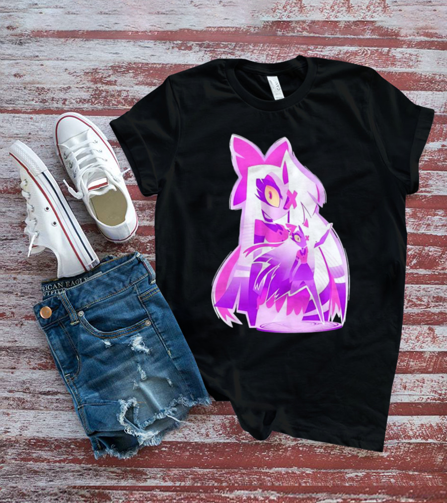 Exorcist Angel Hazbin Hotel Game Purple Character T-Shirt