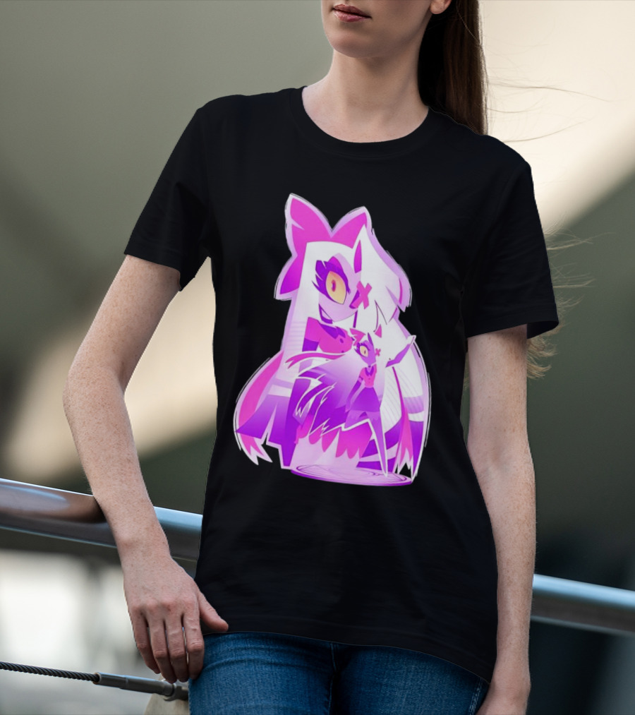 Exorcist Angel Hazbin Hotel Game Purple Character T-Shirt