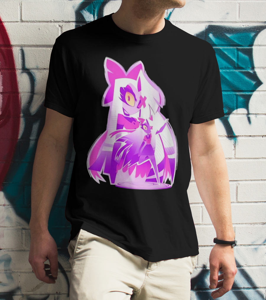 Exorcist Angel Hazbin Hotel Game Purple Character T-Shirt