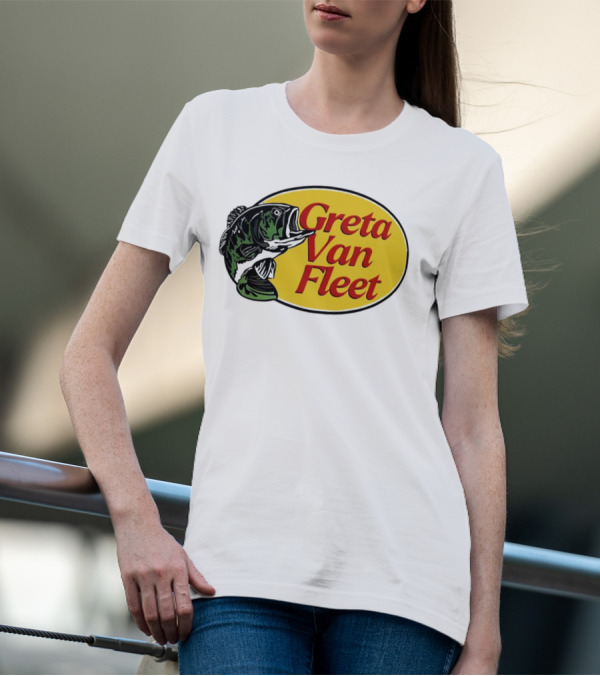 Greta Van Fleet Bass Fishing Oval Bass Emblem T-Shirt