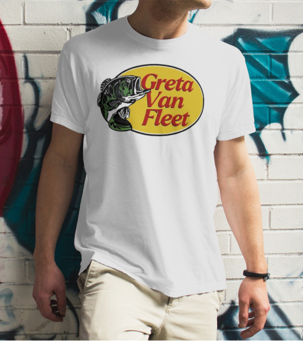 Greta Van Fleet Bass Fishing Oval Bass Emblem T-Shirt