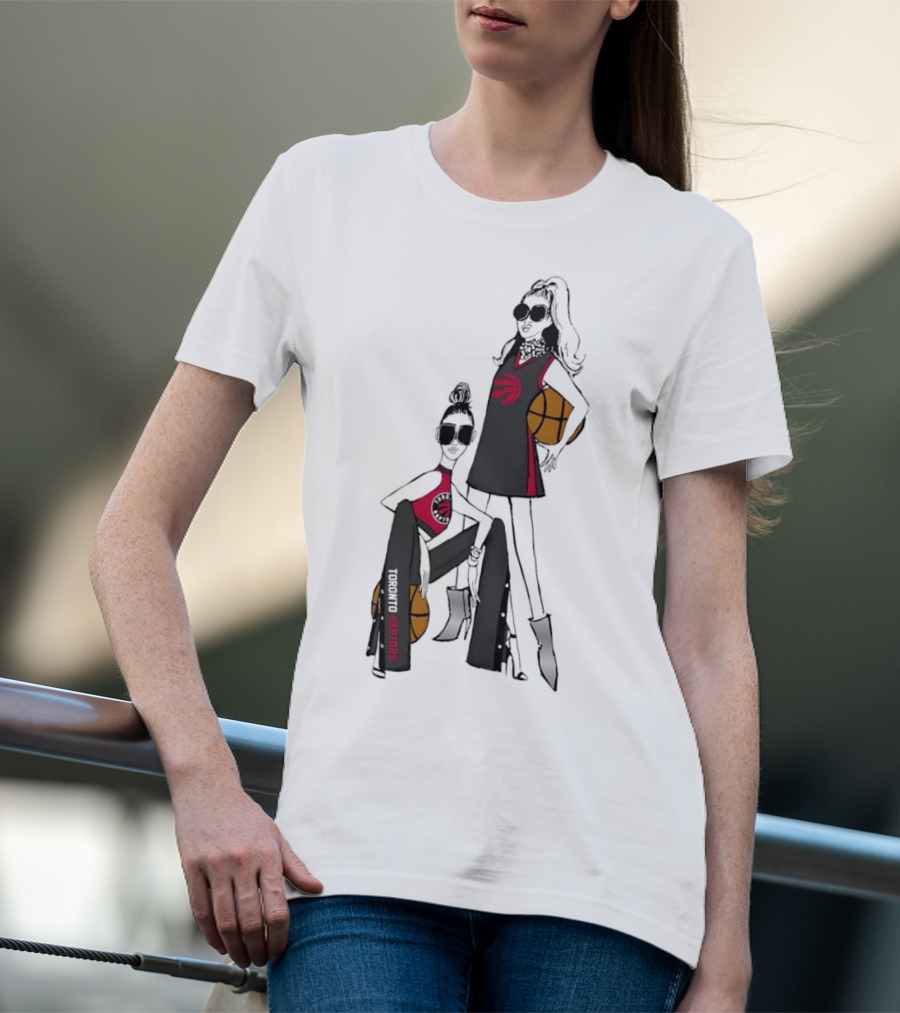 Toronto Raptors G-III 4Her Basketball Girls Fitted Graphic Tee With Iconic Logo T-Shirt