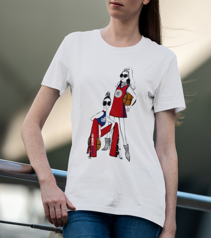 Los Angeles Clippers G-III 4Her Basketball Girls Fashion Red Blue T-Shirt