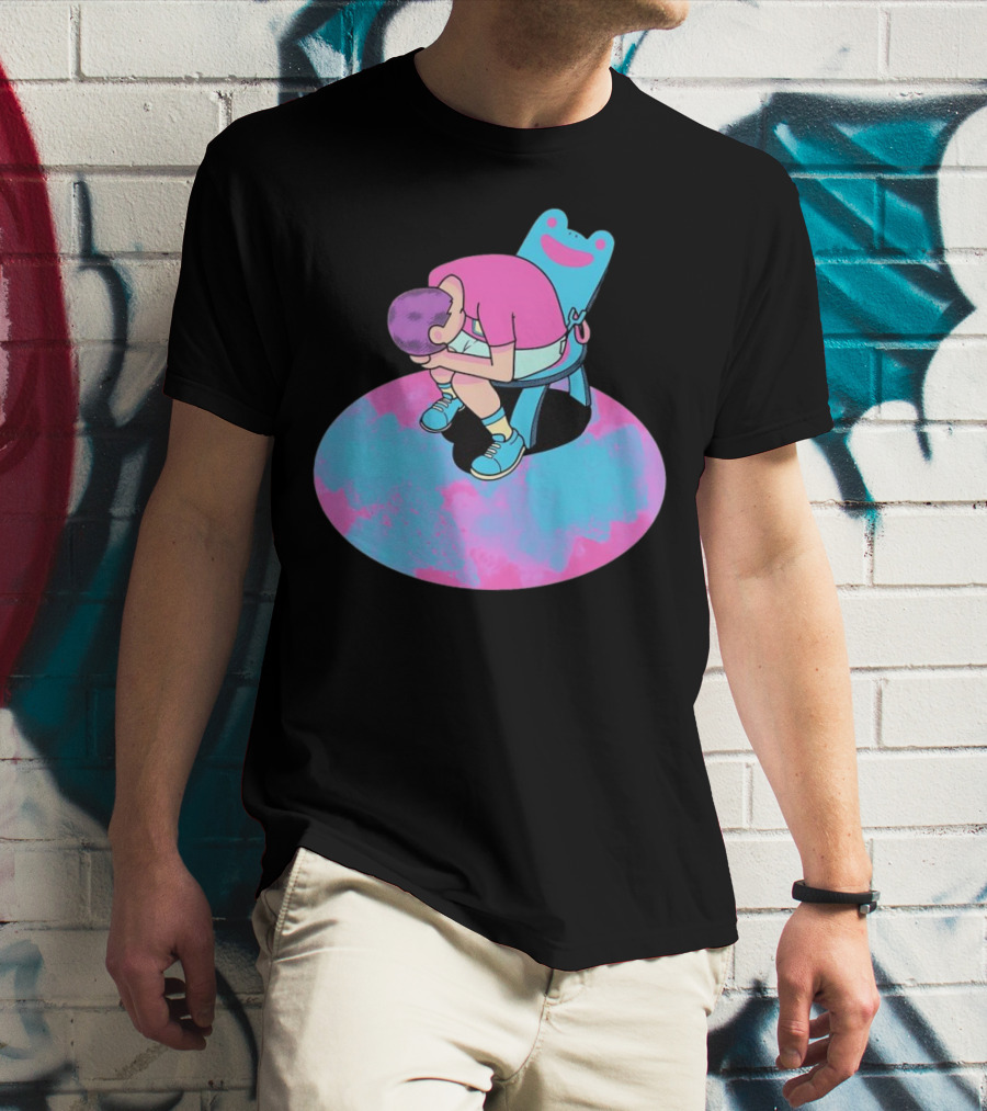 Bell Tolls X My Bells Child In Chair Art With Pink And Blue Palette T-Shirt